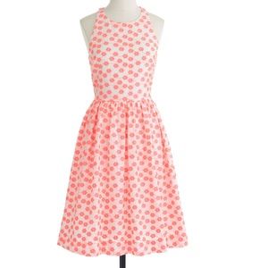 j. crew neon pink floral racerback dress